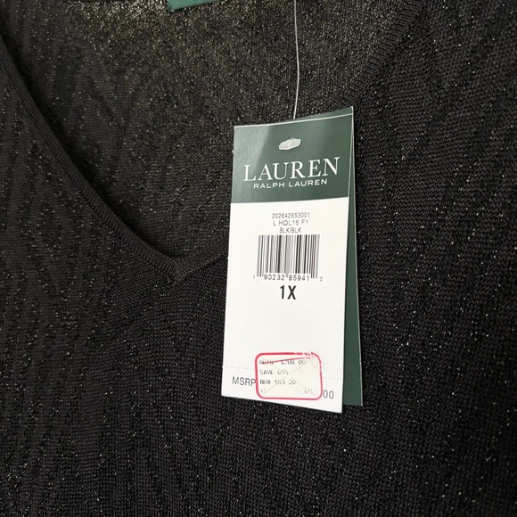 Ralph Lauren Metallic Sheer Knit Slip Dress - Picture 3 of 4